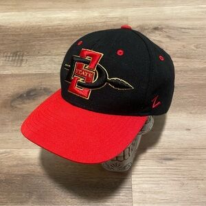 Vintage 90s San Diego State Aztecs wool blend SnapBack Hat Black